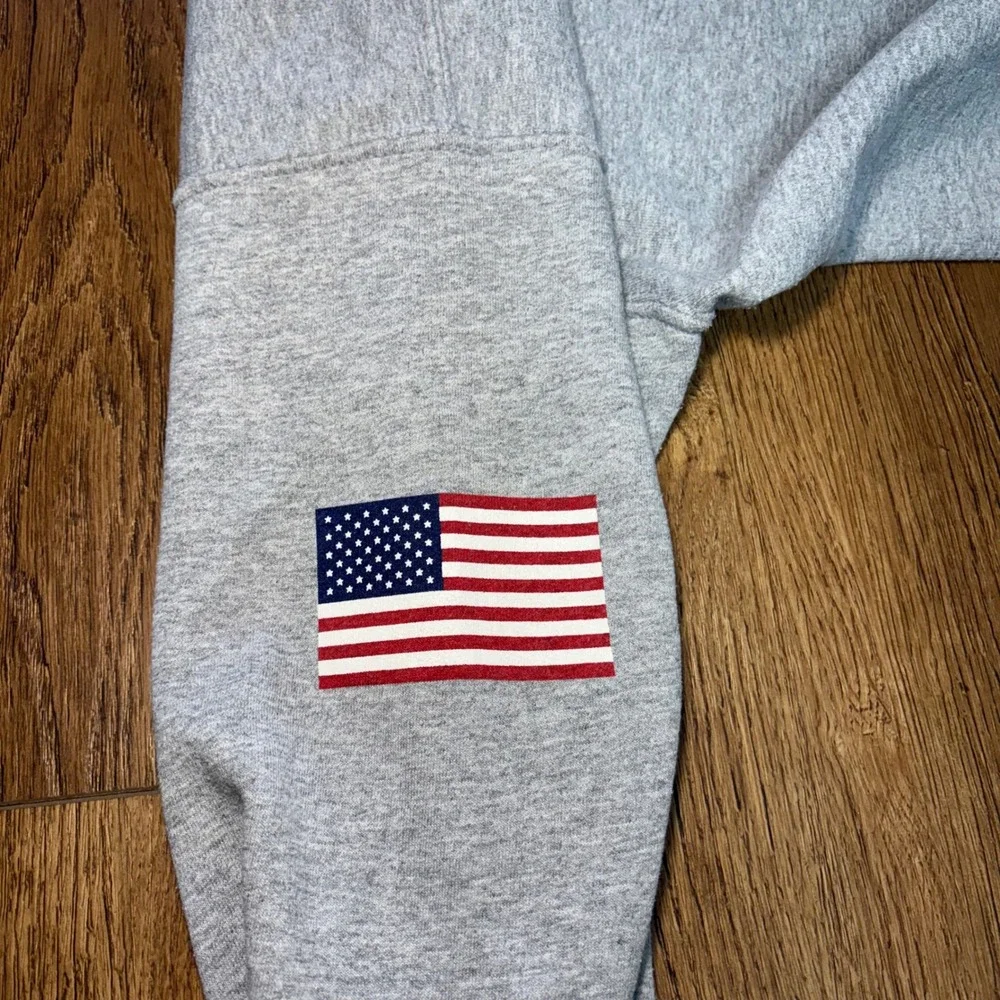 USA Olympics Sweatshirt Mens XL Gray Crewneck Gildan Heavy Blend American Flag - Picture 10 of 11